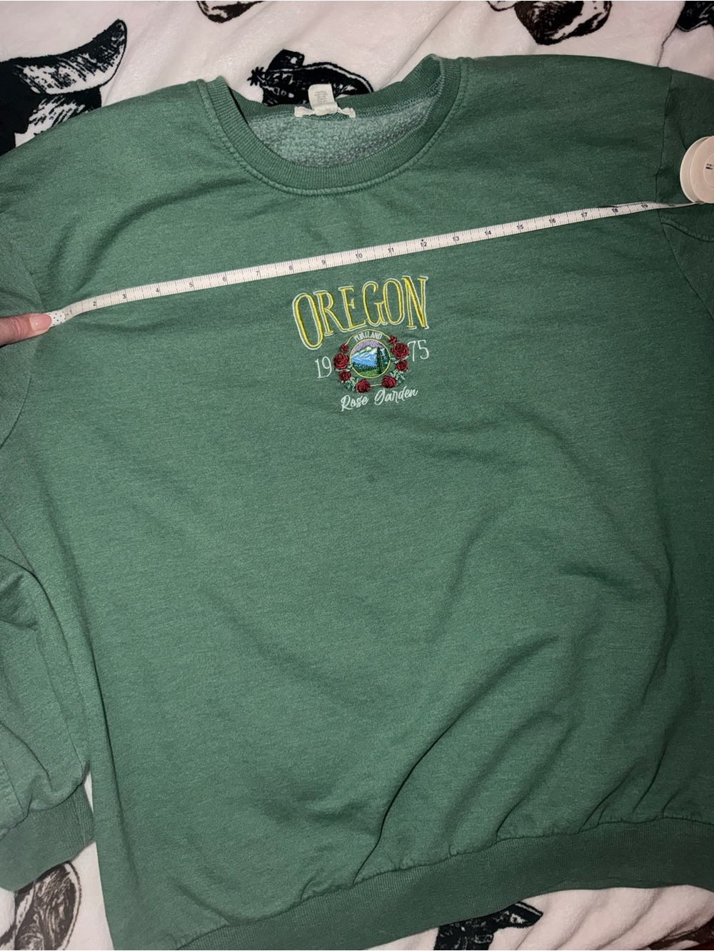 Tilly's Forest Green Oregon Embroidered Crewneck Sweatshirt - Picture 7 of 7